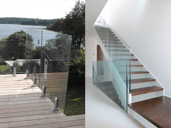 Frameless Glass balustrade balcony and stair railing
